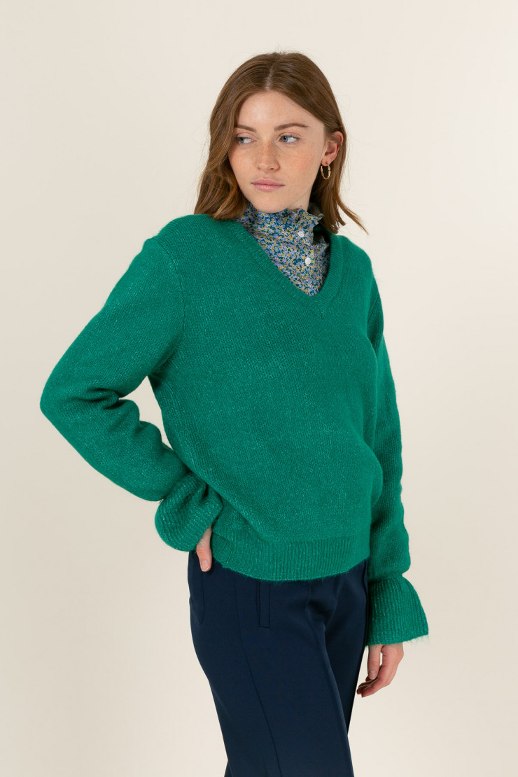 Knit sweater NADEGE Green