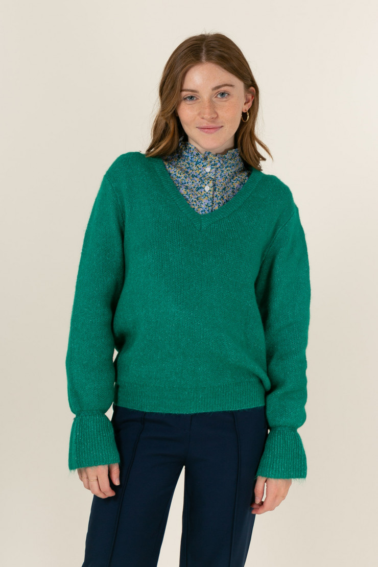 Knit sweater NADEGE Green