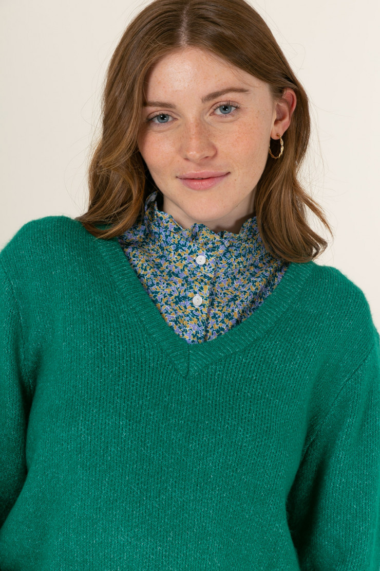 Knit sweater NADEGE Green