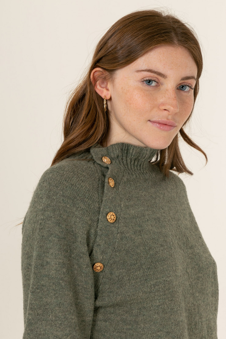 Knit sweater INAYA Green